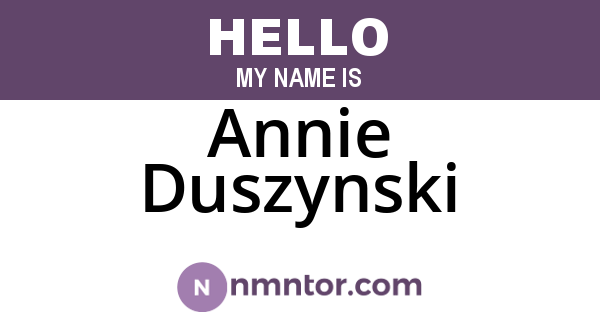 Annie Duszynski