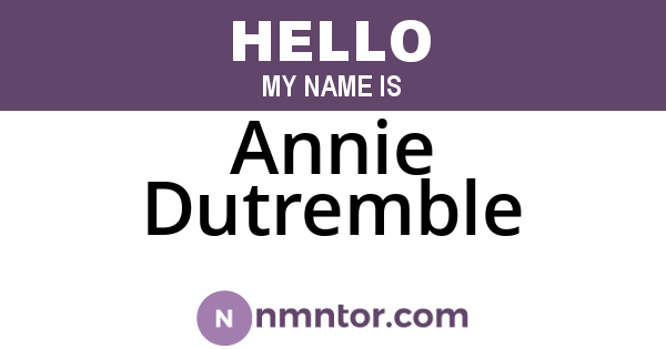 Annie Dutremble