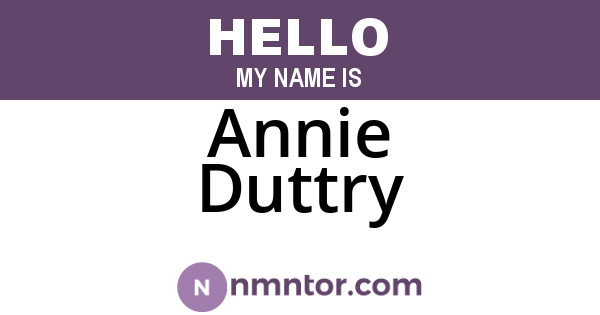 Annie Duttry