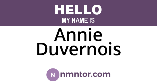 Annie Duvernois