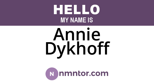 Annie Dykhoff