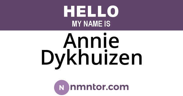 Annie Dykhuizen