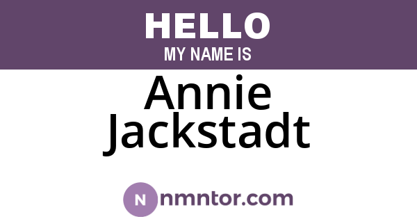 Annie Jackstadt