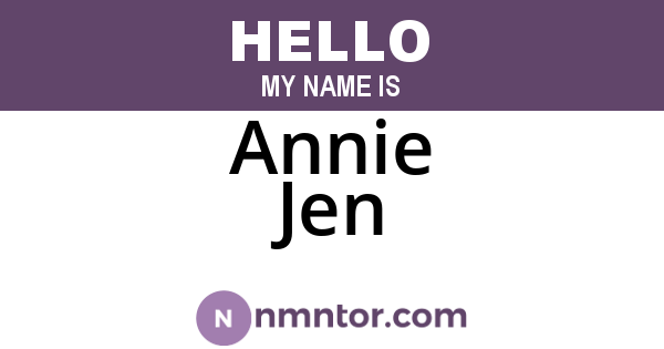 Annie Jen
