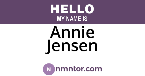 Annie Jensen