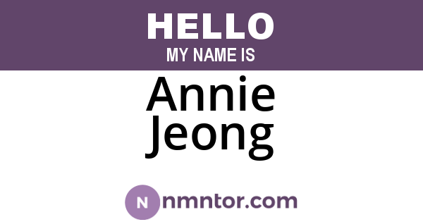 Annie Jeong