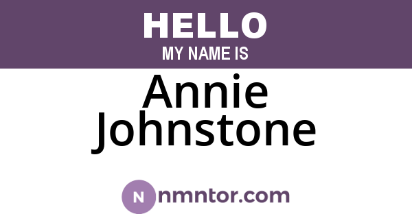Annie Johnstone