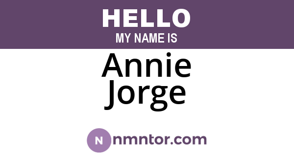 Annie Jorge