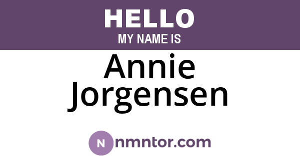 Annie Jorgensen