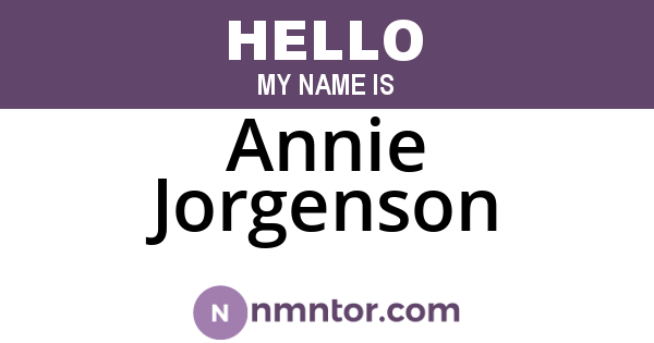 Annie Jorgenson