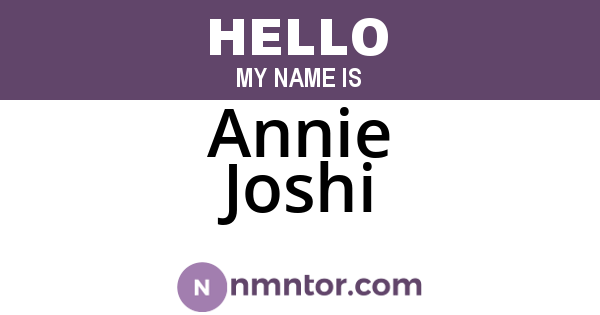 Annie Joshi