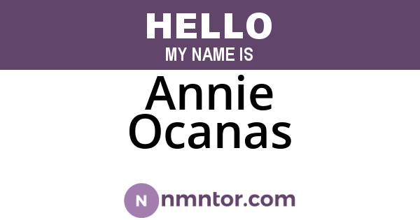 Annie Ocanas