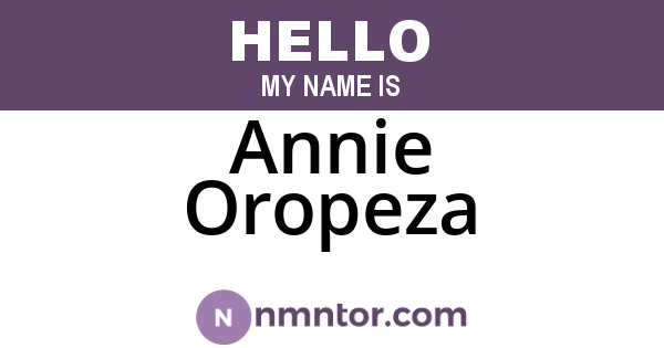 Annie Oropeza
