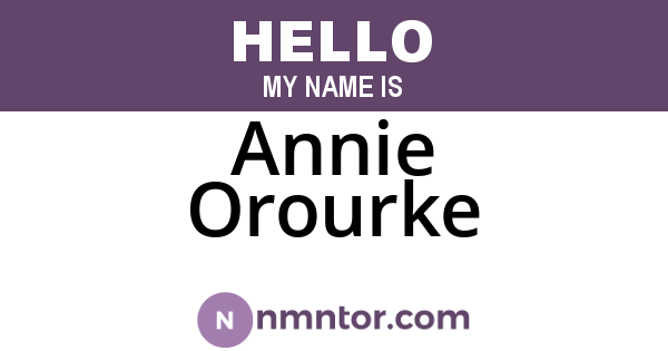 Annie Orourke