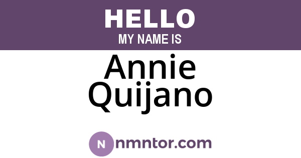 Annie Quijano