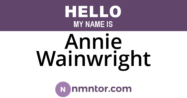 Annie Wainwright