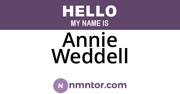 Annie Weddell