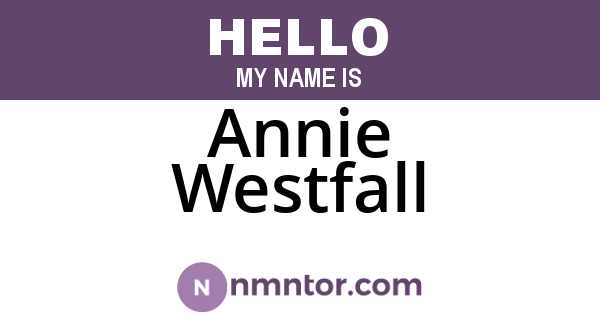 Annie Westfall