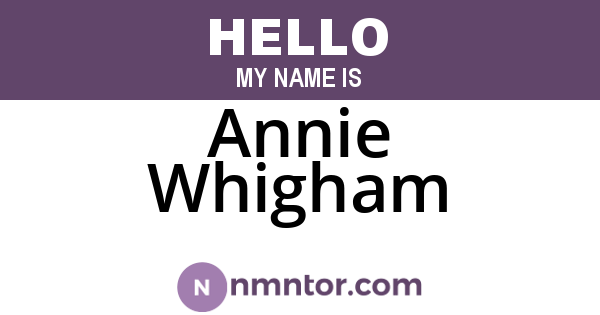 Annie Whigham