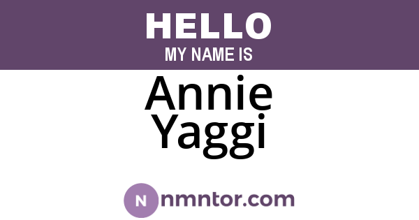Annie Yaggi