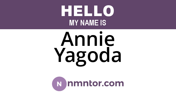Annie Yagoda