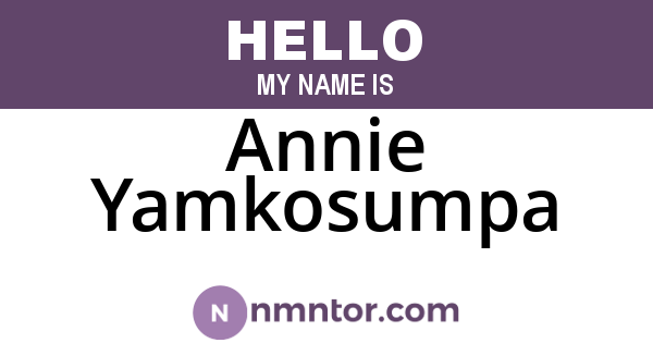 Annie Yamkosumpa