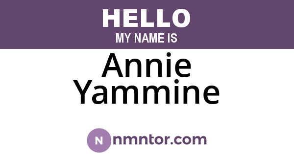 Annie Yammine