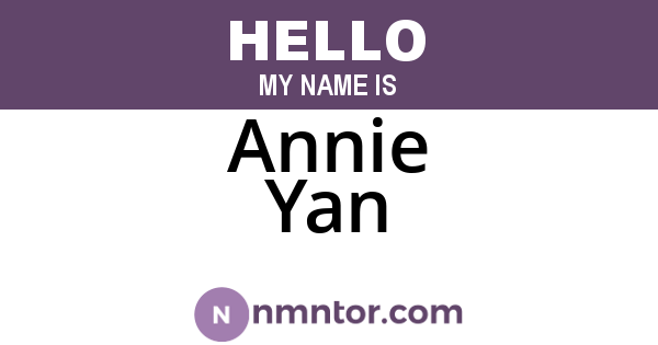 Annie Yan