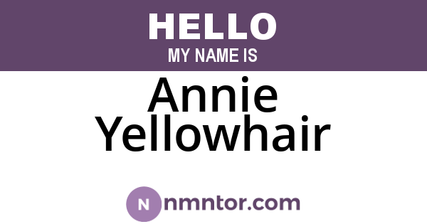 Annie Yellowhair