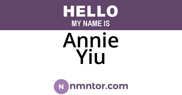 Annie Yiu