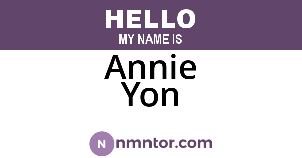 Annie Yon