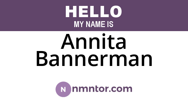 Annita Bannerman
