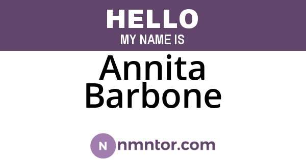 Annita Barbone