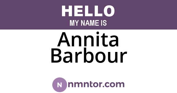 Annita Barbour