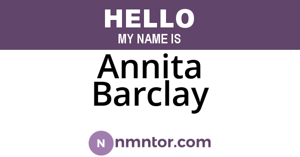 Annita Barclay