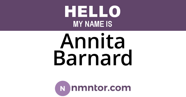 Annita Barnard
