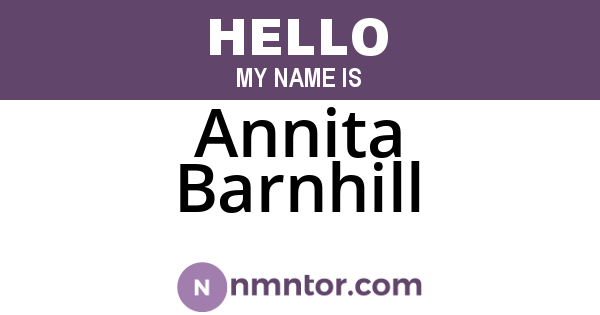 Annita Barnhill