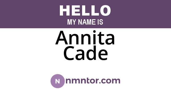 Annita Cade