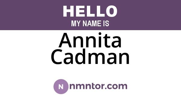 Annita Cadman