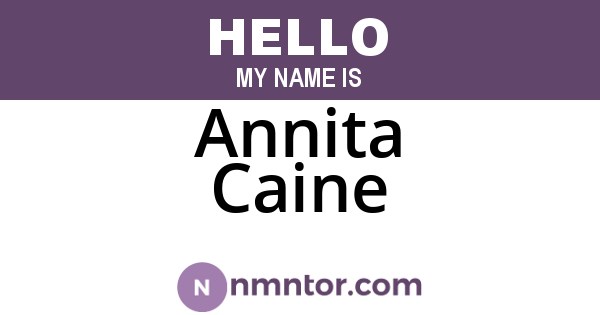 Annita Caine