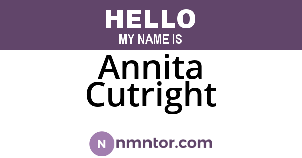 Annita Cutright