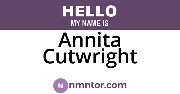 Annita Cutwright