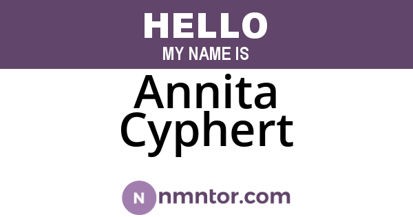 Annita Cyphert