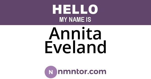 Annita Eveland