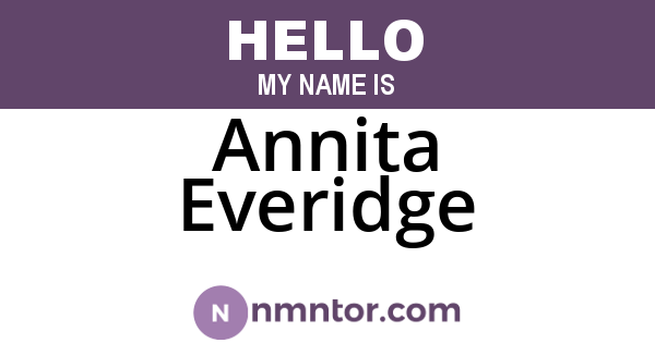 Annita Everidge