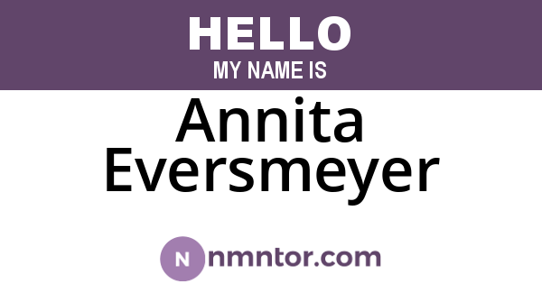 Annita Eversmeyer