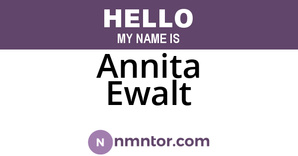 Annita Ewalt