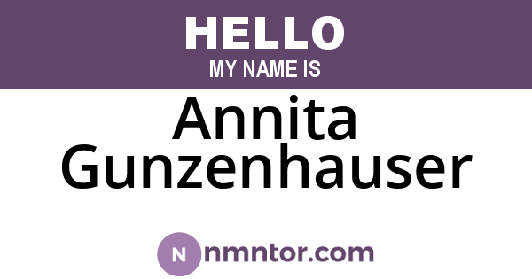 Annita Gunzenhauser