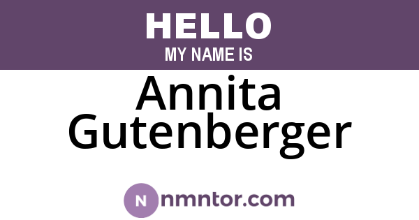 Annita Gutenberger