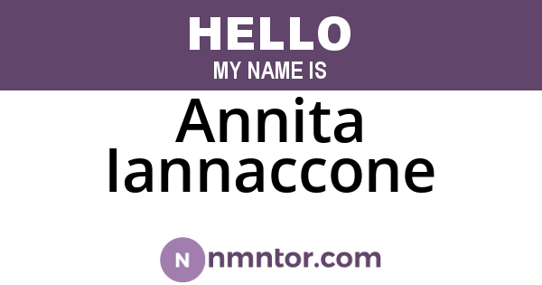 Annita Iannaccone